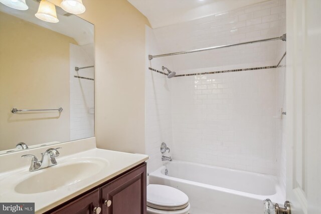 2375 Ballenger Creek Pike, Adamstown, MD 21710 - bathroom featuring toilet, vanity, and shower / tub combination