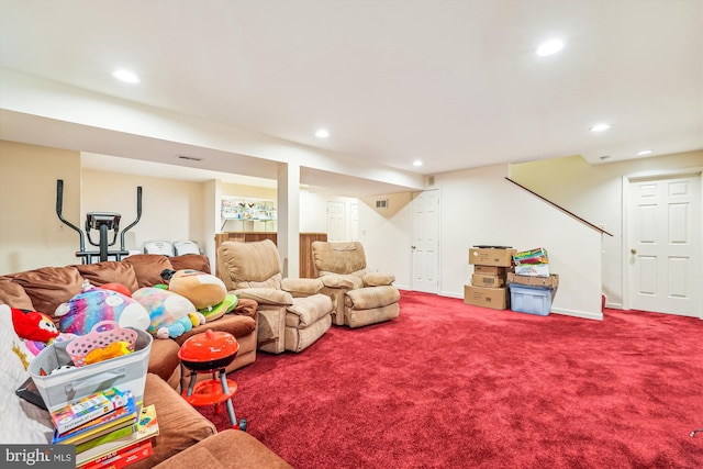 14616 Orangewood St, Silver Spring, MD 20905 - carpeted living area featuring recessed lighting