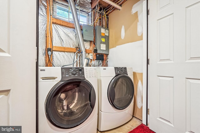 14616 Orangewood St, Silver Spring, MD 20905 - laundry area featuring washer and clothes dryer and electric panel