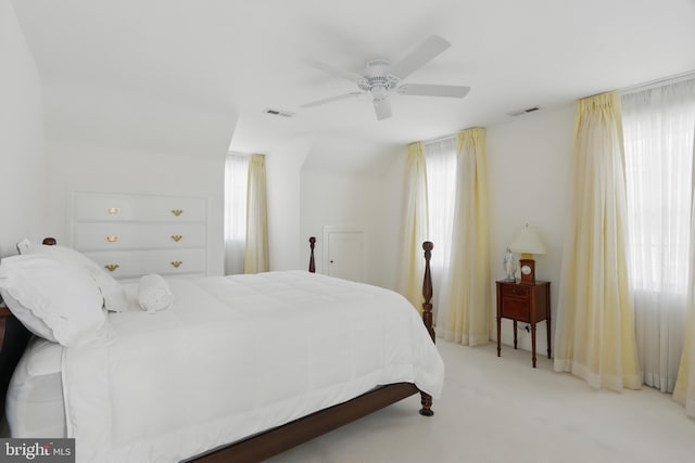 1022 S Beechfield Ave, Baltimore, MD 21229 - bedroom featuring light colored carpet and a ceiling fan