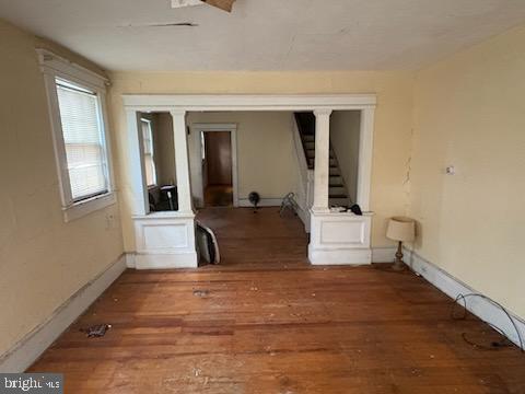 260 Weber Ave, Ewing, NJ 08638 - empty room featuring wood finished floors and stairway