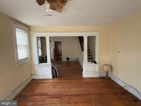 260 Weber Ave, Ewing, NJ 08638 - empty room featuring wood finished floors and stairs