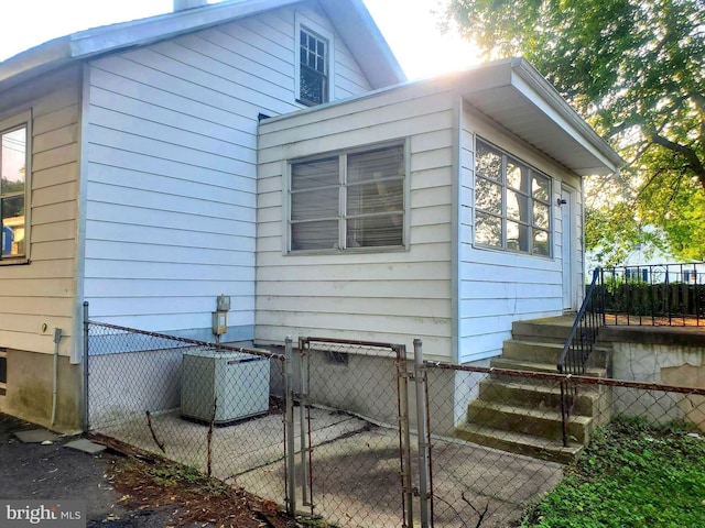 260 Weber Ave, Ewing, NJ 08638 - view of home's exterior with a gate and a cooling unit