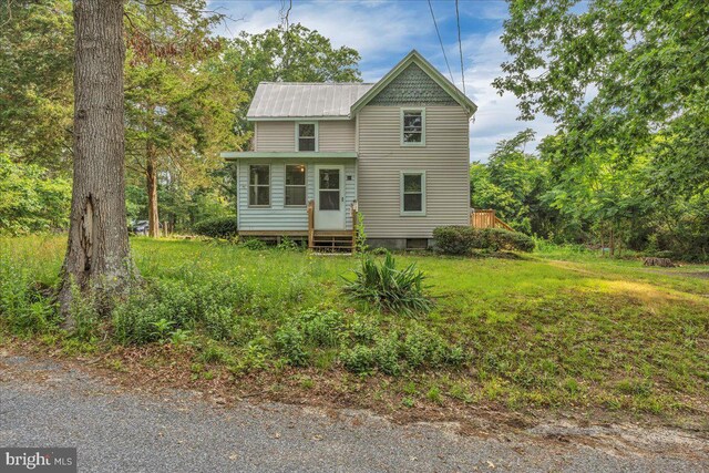 70 Steinfeld Ave, Pittsgrove, NJ 08318 - view of front of house featuring a metal roof and entry steps