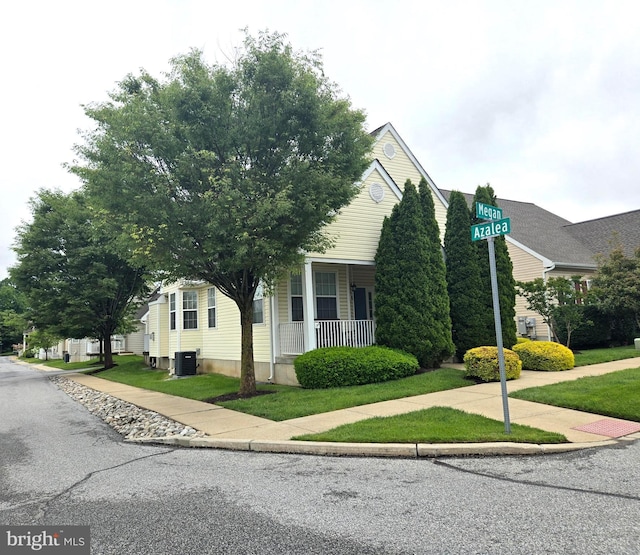 408 Megan Ct, Kennett Square, PA 19348 - view of front of home with cooling unit and covered porch
