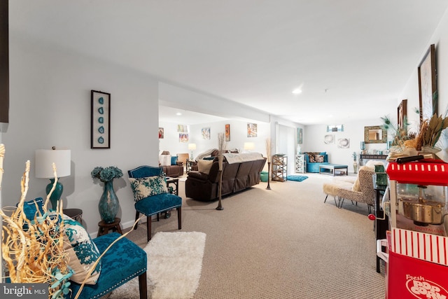 14207 Pollin St, Accokeek, MD 20607 - living room featuring carpet floors and recessed lighting