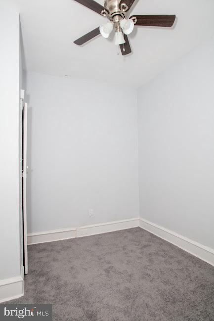 1626 N 30th St, Philadelphia, PA 19121 - carpeted empty room with ceiling fan and baseboards