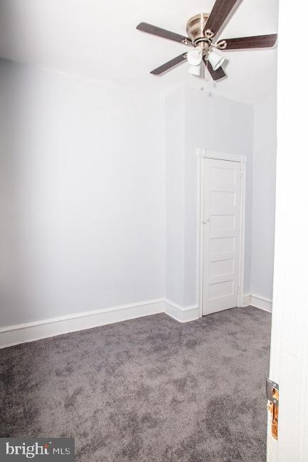 1626 N 30th St, Philadelphia, PA 19121 - carpeted empty room featuring ceiling fan and baseboards
