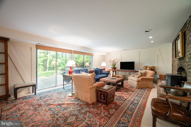 6501 Menlo Rd, Mclean, VA 22101 - living area with a large fireplace
