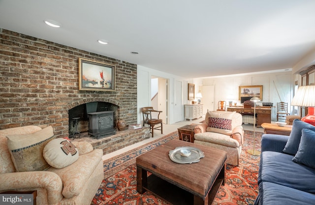 6501 Menlo Rd, Mclean, VA 22101 - living area featuring a wood stove