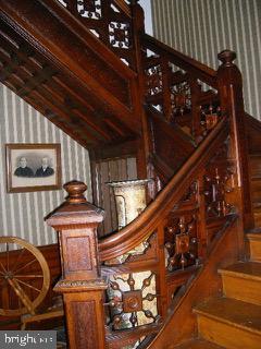89 S Mineral St, Keyser, WV 26726 - staircase featuring wallpapered walls