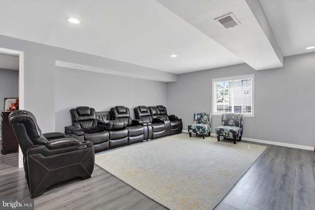 3 Rycroft Rd, Mechanicsburg, PA 17050 - home theater with wood finished floors, baseboards, and recessed lighting