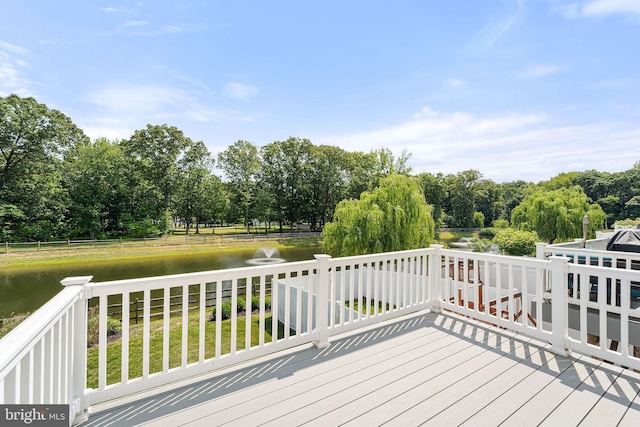 1307 Kohana Dr, Clarksboro, NJ 08020 - wooden deck featuring a water view and view of scattered trees