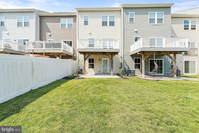 1307 Kohana Dr, Clarksboro, NJ 08020 - rear view of house with a patio area, central AC unit, and a wooden deck