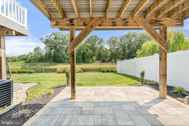 1307 Kohana Dr, Clarksboro, NJ 08020 - view of patio featuring a ceiling fan, cooling unit, and view of scattered trees