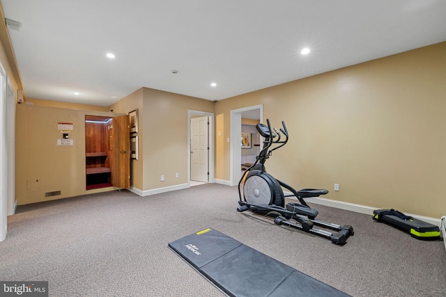 77 Lionheart Ter, Falling Waters, WV 25419 - exercise area with recessed lighting and carpet floors