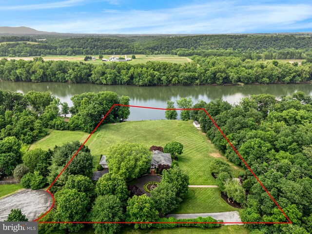 77 Lionheart Ter, Falling Waters, WV 25419 - view of property location featuring a nearby body of water and property boundaries highlighted