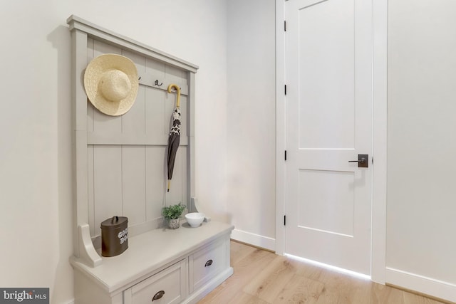5809 2nd St S, Arlington, VA 22204 - mudroom featuring light wood-style flooring and baseboards
