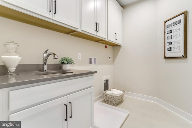 5809 2nd St S, Arlington, VA 22204 - laundry room with electric dryer hookup, cabinet space, and hookup for a washing machine