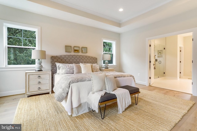 5809 2nd St S, Arlington, VA 22204 - bedroom with light wood-style floors, baseboards, and recessed lighting