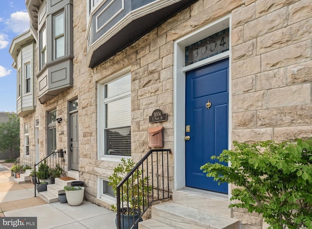 3004 E Pratt St, Baltimore, MD 21224 - entrance to property featuring stone siding
