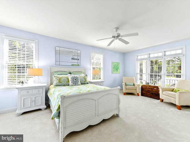 1 Lake Village Cir, Ocean View, DE 19970 - bedroom featuring carpet, baseboards, and a ceiling fan