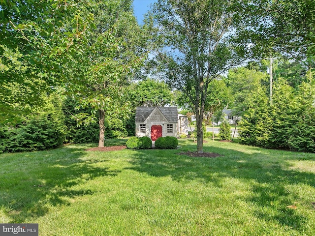 1 Lake Village Cir, Ocean View, DE 19970 - view of grassy yard featuring an outbuilding