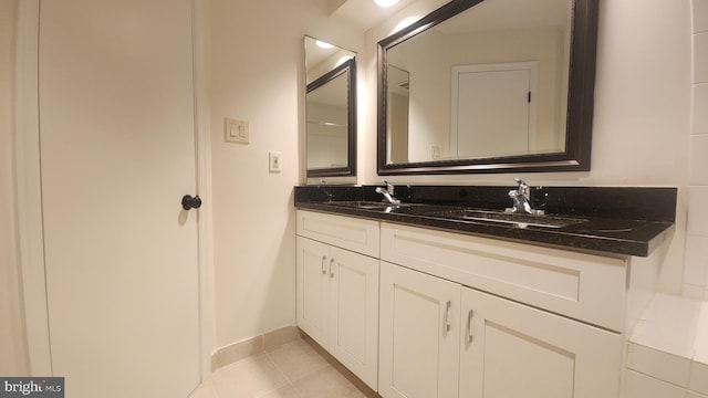 7705 Lafayette Forest Dr Unit 77, Annandale, VA 22003 - bathroom featuring double vanity and tile patterned floors