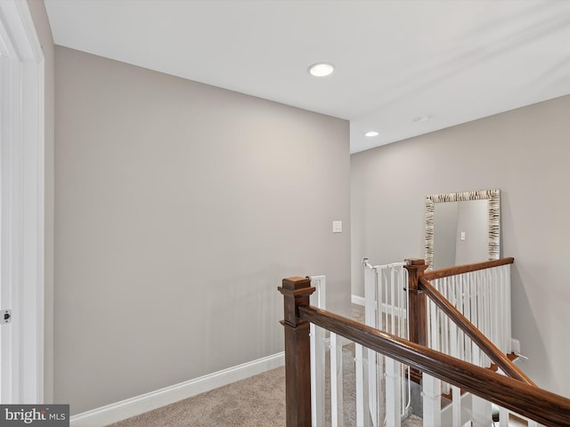 548 E Delp Rd, Lancaster, PA 17601 - hallway with an upstairs landing, carpet floors, and recessed lighting