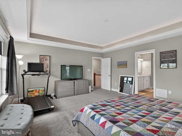 548 E Delp Rd, Lancaster, PA 17601 - bedroom with carpet and a tray ceiling