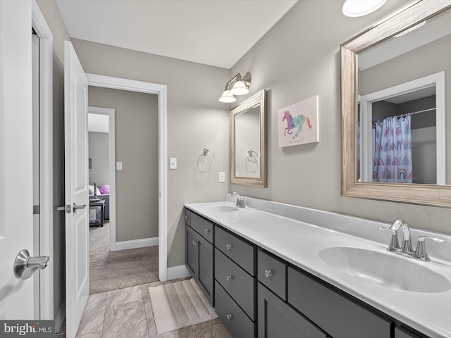 548 E Delp Rd, Lancaster, PA 17601 - full bathroom with double vanity and marble finish floors