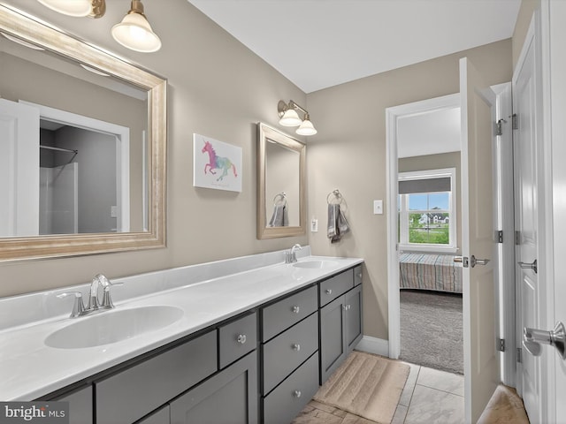 548 E Delp Rd, Lancaster, PA 17601 - ensuite bathroom with double vanity and marble finish floors