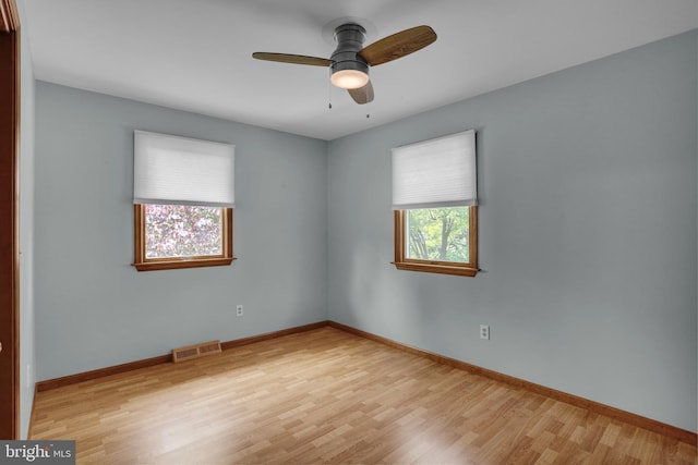 129 Deck Rd, Womelsdorf, PA 19567 - spare room featuring wood finished floors and a ceiling fan