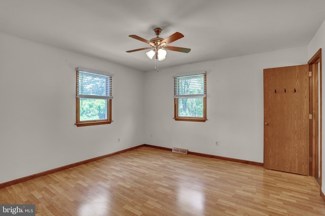 129 Deck Rd, Womelsdorf, PA 19567 - empty room featuring a ceiling fan and light wood finished floors