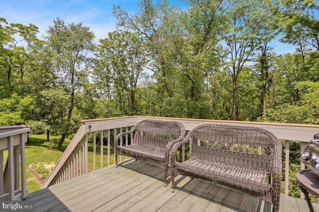 129 Deck Rd, Womelsdorf, PA 19567 - wooden deck featuring a lawn