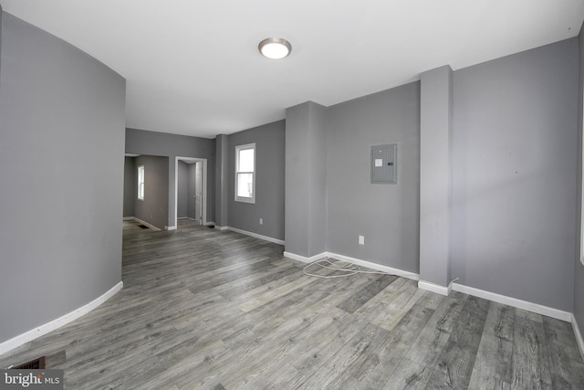 133 E Federal St, Burlington, NJ 08016 - unfurnished room featuring wood finished floors, baseboards, and electric panel