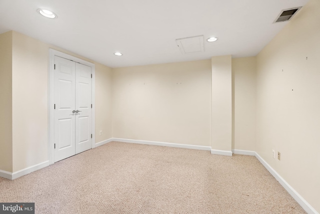 3901 Connecticut Ave NW Unit 406, Washington, DC 20008 - below grade area featuring carpet flooring, recessed lighting, and baseboards