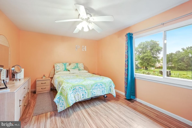 7719 Haines Ct, Laurel, MD 20707 - bedroom featuring light wood-style flooring and ceiling fan