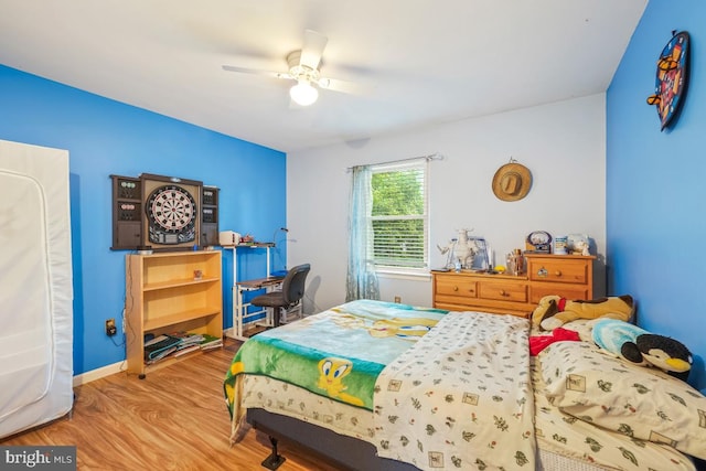 7719 Haines Ct, Laurel, MD 20707 - bedroom with wood finished floors and ceiling fan