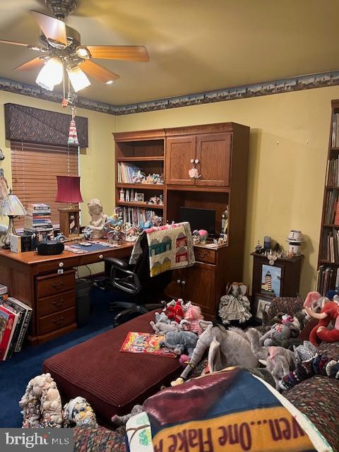 46 Carriage Stop Pl, Florence, NJ 08518 - office space with a ceiling fan and carpet