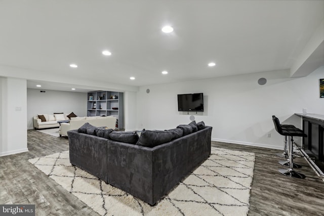 31746 Chablis Ln Unit 71, Lewes, DE 19958 - living room with wood finished floors, recessed lighting, and baseboards
