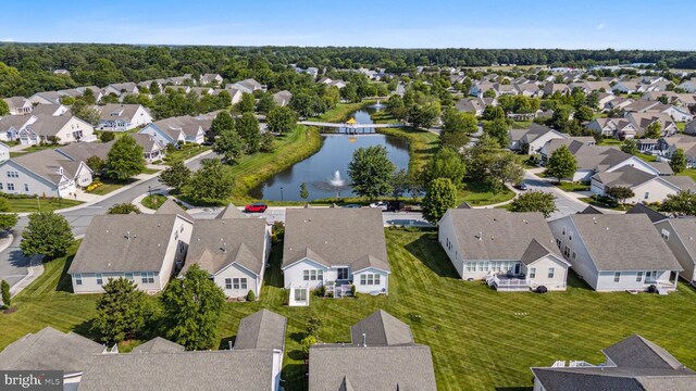 31746 Chablis Ln Unit 71, Lewes, DE 19958 - aerial perspective of suburban area with a large body of water
