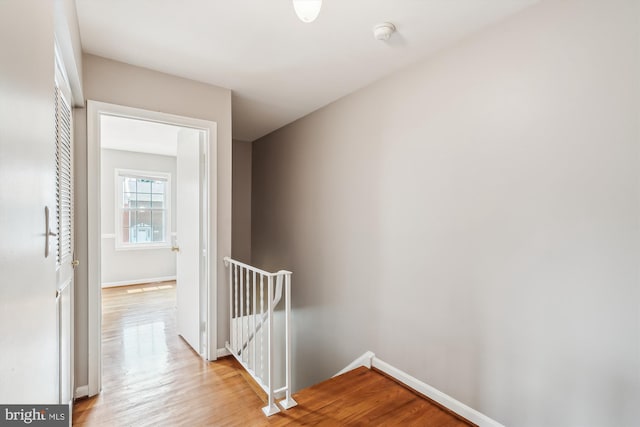 9523 Greencastle Ln, Lorton, VA 22079 - corridor with an upstairs landing, light wood-style flooring, and baseboards