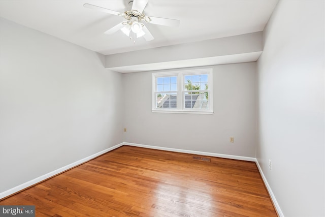 9523 Greencastle Ln, Lorton, VA 22079 - empty room featuring wood finished floors, baseboards, and ceiling fan