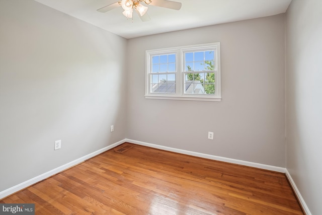 9523 Greencastle Ln, Lorton, VA 22079 - spare room featuring baseboards, ceiling fan, and light wood finished floors