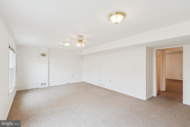 9523 Greencastle Ln, Lorton, VA 22079 - spare room featuring carpet flooring, baseboards, and a ceiling fan