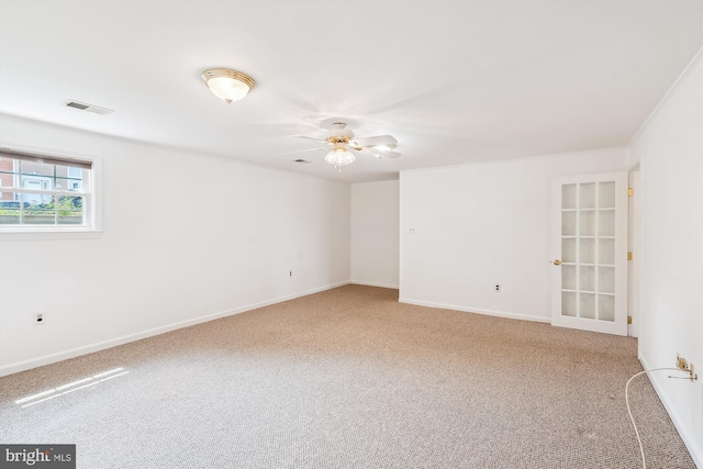9523 Greencastle Ln, Lorton, VA 22079 - spare room with carpet, a ceiling fan, and baseboards