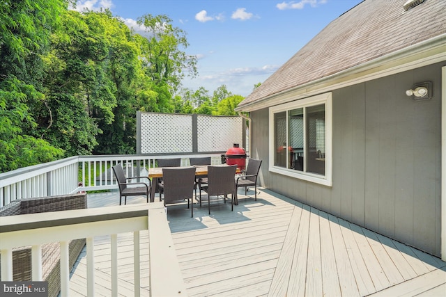 10105 Meredith Ave, Silver Spring, MD 20910 - wooden terrace featuring outdoor dining area