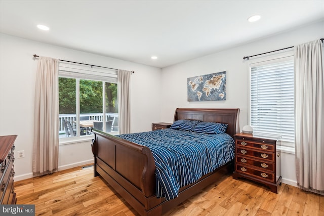 10105 Meredith Ave, Silver Spring, MD 20910 - bedroom with light wood-style flooring, recessed lighting, and baseboards