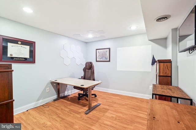 10105 Meredith Ave, Silver Spring, MD 20910 - office space with wood finished floors, baseboards, and recessed lighting